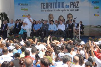 Presidente Lula no lancamento do Pronasci Territorio de Paz