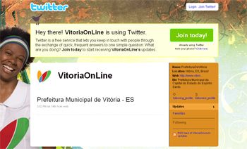 Twitter da Prefeitura de Vitória