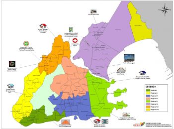 Mapa ilustrativo das obras em Vitória