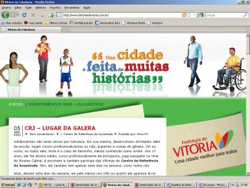 site capa do site histórias de vitória