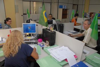 Decoração para a Copa do Mundo na Secretaria de Fazenda
