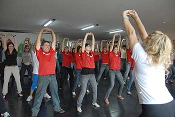 Ginástica Laboral no Hall do Palácio Jerônimo Monteiro