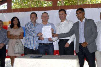 Inauguração Telecentro no bairro Santo André, prefeito João Coser