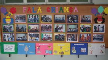 Projeto Fala Criança - Mural com fotos