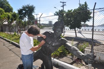 Restauração estátua índio arariboia