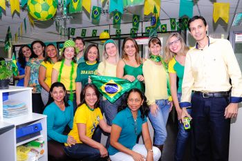 Servidores da SEMAD-RH na torcida pelo Brasil na Copa do Mundo 2014