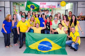 Servidores da SEHAB na torcida pelo Brasil na Copa do Mundo 2014