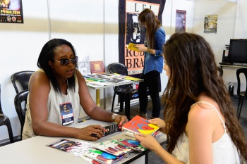 Stand da PMV na I Feira de Audiovisual na Fábrica de Ideias