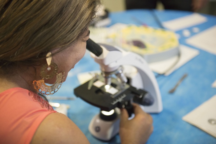 OFICINA DE MICROSFOPIA escola de biologia