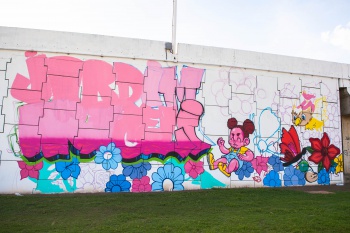Grafite no viaduto Araceli Cabrera Crespo