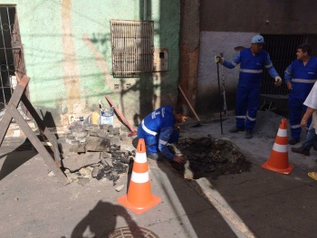 Recuperação de pavimentação no bairro Bonfim