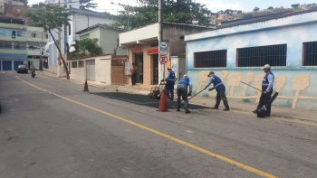 Ação de tapa-buraco é feita em São Pedro