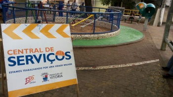 Praça do bairro da Penha ganha pintura