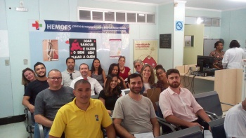 Doação de sangue da equipe da Semohab