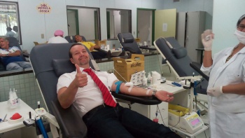 Doação de sangue da equipe da Semohab