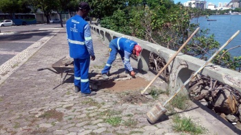 calçadão, beira mar