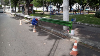 Pintura e instalação de tela_ Santa Cecília