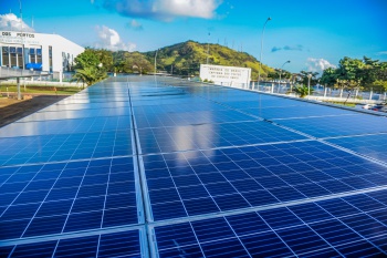 Usina de geração de energia solar - Instalação das placas solares
