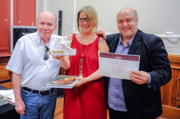 Francisco Grijó e Mitzi Marzzuti na entrega da Comenda Maurício de Oliveira