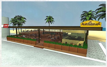 Imagem ilustrativa do novo quiosque na Praia de Camburi
