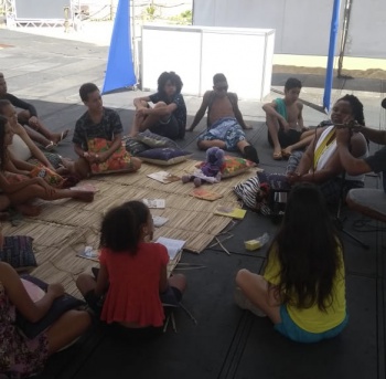 Contação de histórias na Arena Verão