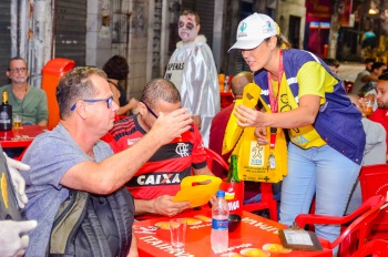 Ação Maio Amarelo na Rua Sete de Setembro no Centro de Vitória