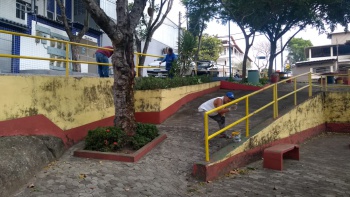 Pintura da Praça Flamboyant no B Universitário