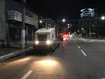 Recuperação asfáltica na Reta da Penha