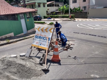 Solicitação em andamento, recuperação de pavimentação e rede de drenagem, rua Francisco segovia, Fradinhos