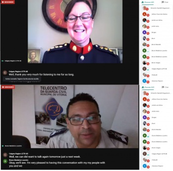 Guarda realiza palestra online com policial do Canadá