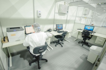 Sala de Prescrição Médica no Hospital de Campanha no PA (Pronto Atendimento) de São Pedro