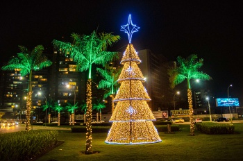 Árvore de Natal Iluminada em Jardim Camburi