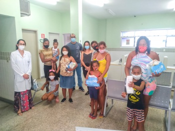 Entrega de kits prevenção a COVID para famílias em parceria com UNICEF - UBS Forte São João