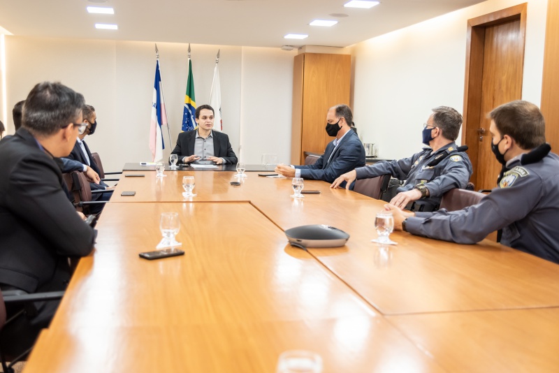 Reunião de segurança com prefeito Lorenzo Pazolini