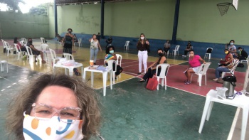 Recepção dos professores na Emef Izaura Marques