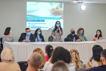 Posse dos Conselheiros de Saúde no auditório da ETSUS
