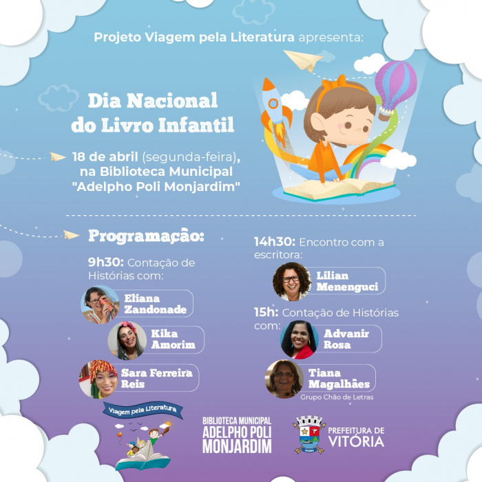Programação especial celebra Dia Nacional do Livro Infantil no próximo dia 18.