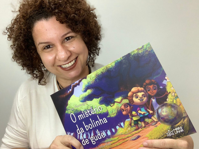 O mistério da bolinha de gude” é a quarta obra para crianças publicada pela autora.