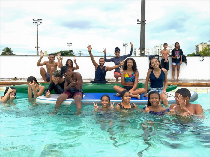 Aula de vivência em esportes náuticos - Emef ODL