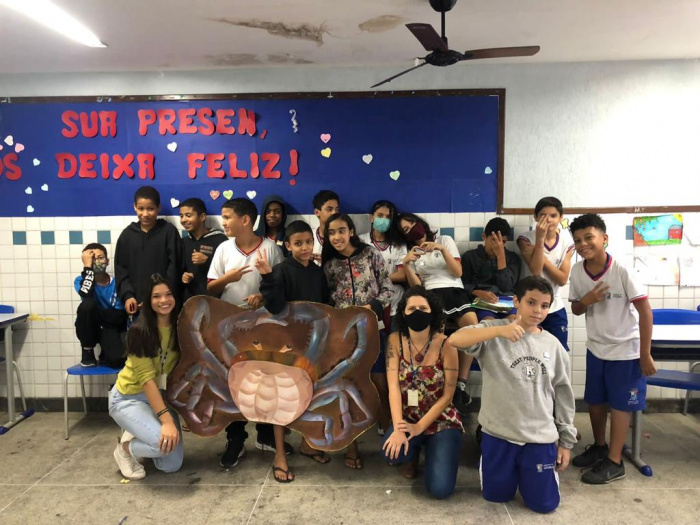 Mangueando na Educação desenvolve atividades na escola Moacyr Avidos