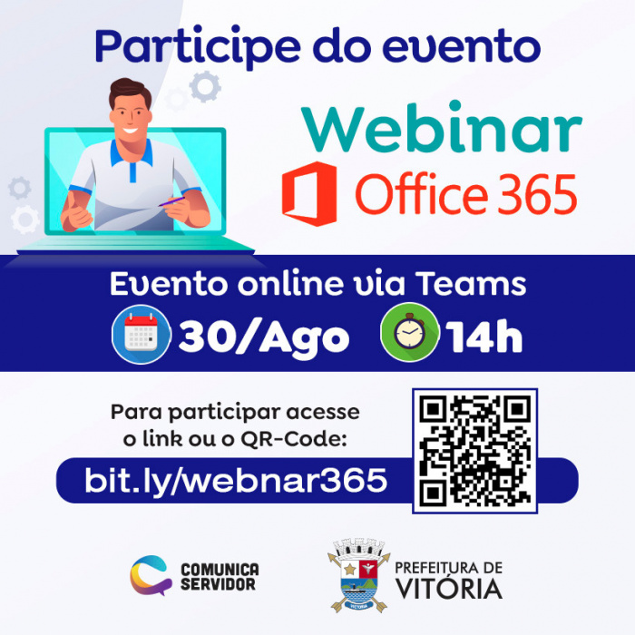 Participe do evento on-line Webinar Office 365 – Prefeitura de Vitória