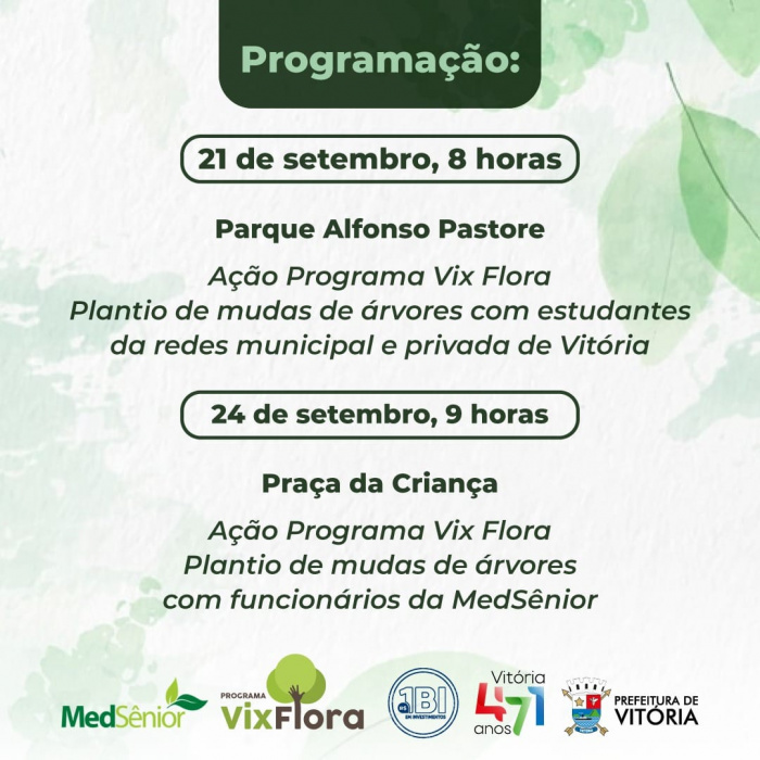 Programação Semmam Dia da Árvore 2022