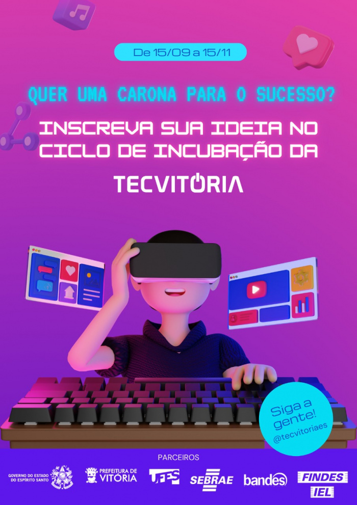 Folder de divulgação do edital da TecVitória