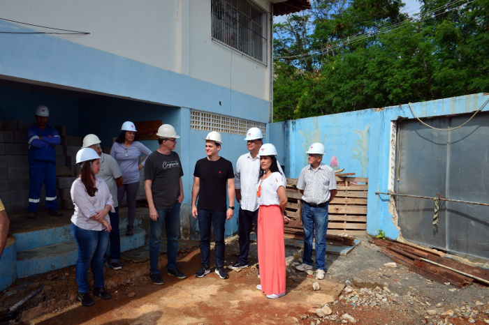 Visita Técnica à obras da cobertura da quadra da EMEF Áureo Monjardim