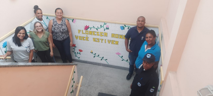 Acolhimento é retratado em forma de arte nas paredes do Cras de São Pedro