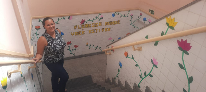 Acolhimento é retratado em forma de arte nas paredes do Cras de São Pedro