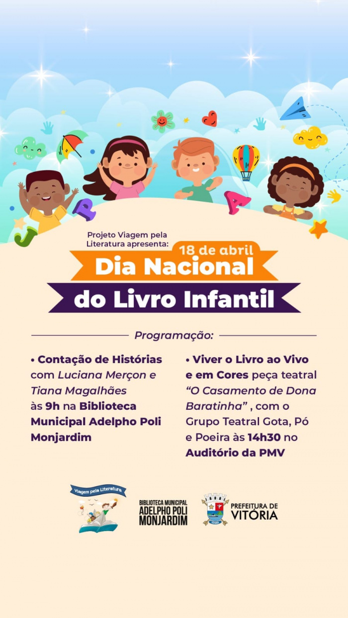 Dia Nacional do Livro Infantil será celebrado com duas atividades.