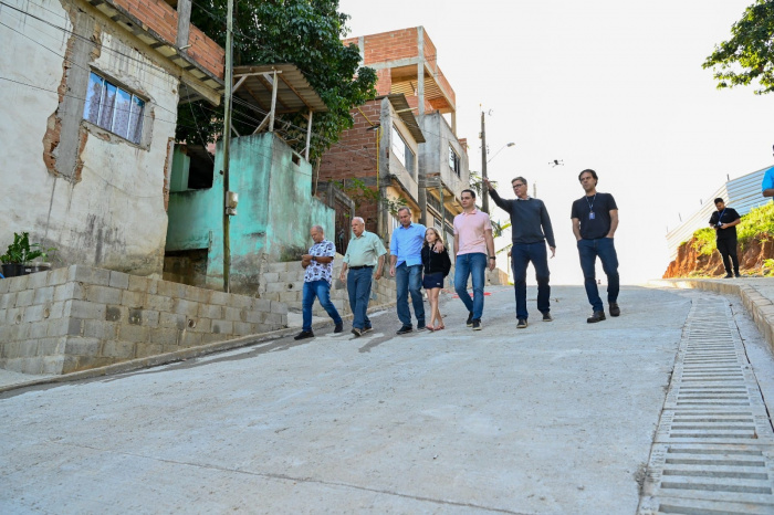 Visita às obras de drenagem e pavimentação da Poligonal 10