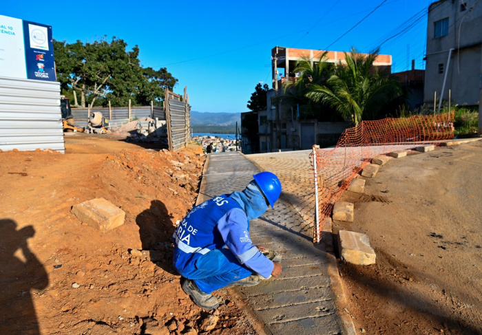 Visita às obras de drenagem e pavimentação da Poligonal 10
