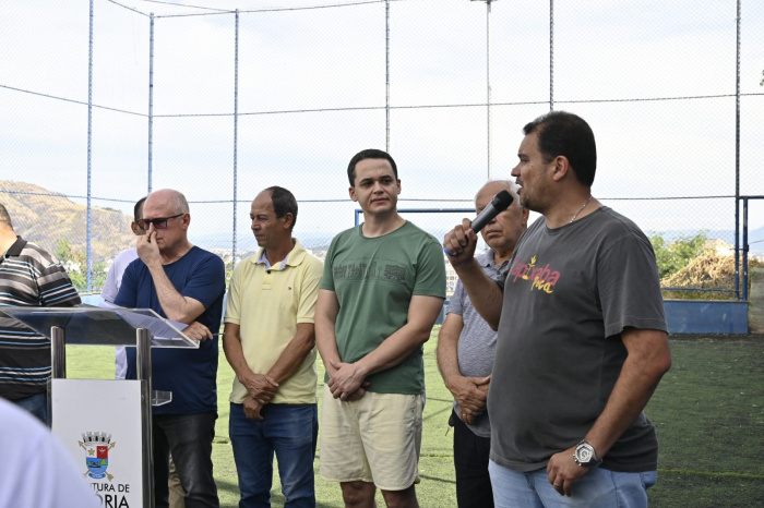 Assinatura da ordem de serviço da reforma do campo do Sabará no Forte São João.